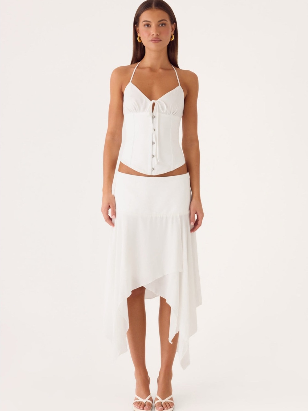 Peppermayo Madi Midi Skirt - White NWT - Picture 2 of 4